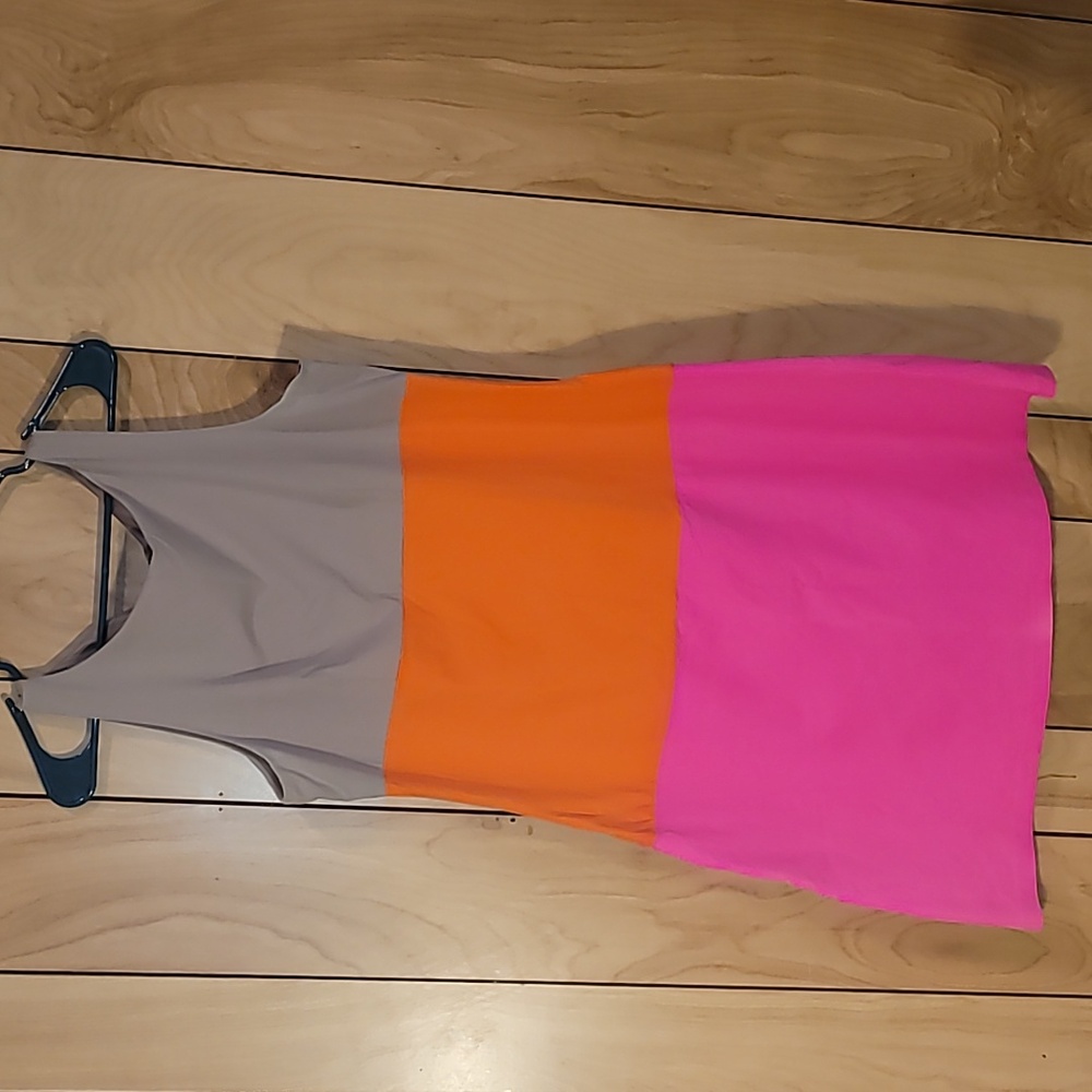 Cynthia Rowley Elegant Cream and Tan Dress